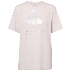 Isabel Marant Etoile Koldi Logo T-shirt, Pink/Sølv